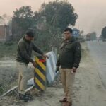 चौकी प्रभारी संसारपुर जितेंद्र यादव की पहल, संसारपुर में सड़क सुरक्षा के लिए प्रमुख स्थानों पर लगाए गए रिफ्लेक्टर