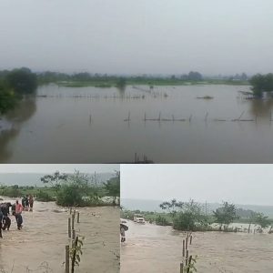 भारी बारिश के चलते बाढ़ के हालात